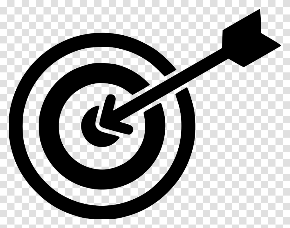 Target Svg Arrow Icon Mission Clipart Black And White, Hammer, Tool, Darts, Game Transparent Png