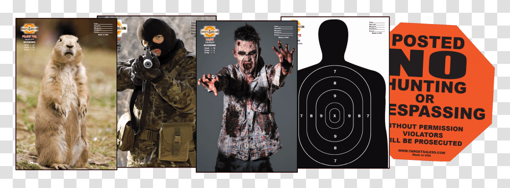 Targets 4 Less Paper Targets Paper Shooting Targets Paper Zombie Archery Targets, Person, Human, Bear, Wildlife Transparent Png