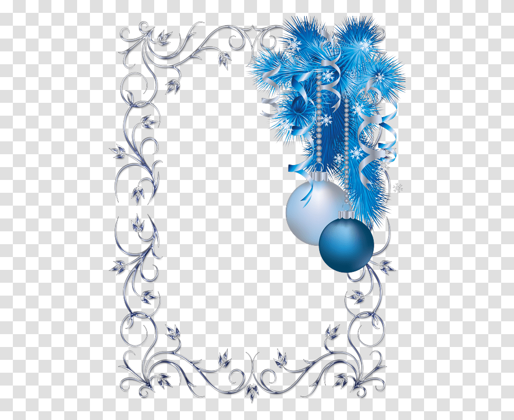Tarjeta De Navidad Con Foto Blue Christmas Border Clipart, Floral Design, Pattern, Tree Transparent Png