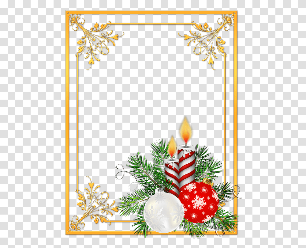 Tarjetas De Navidad Bordes De Tarjetas De Navidad, Tree, Plant, Candle, Diwali Transparent Png