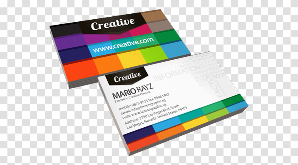 Tarjetas Design Colorful Business Cards, Paper Transparent Png