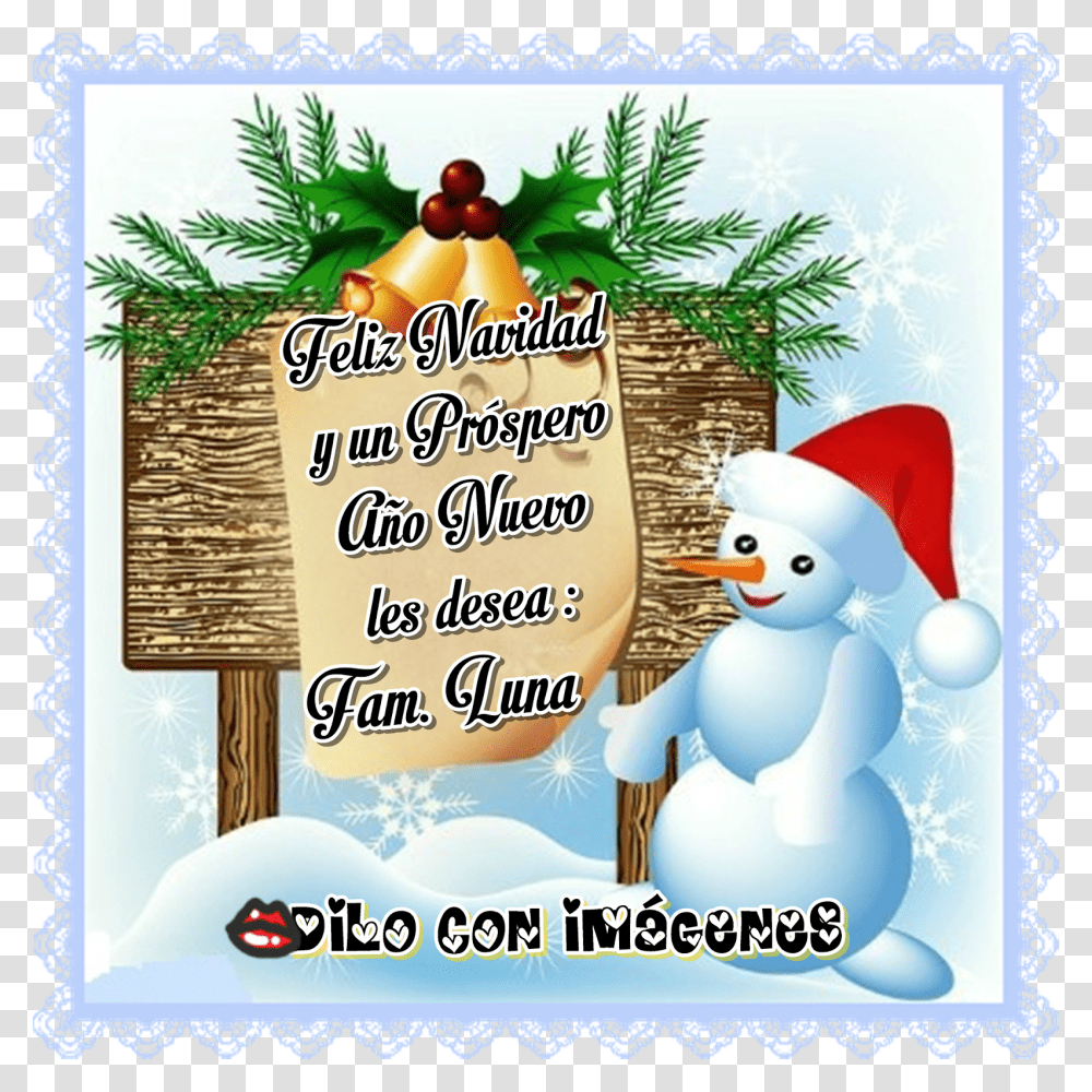 Tarjetita Para Desear Feliz Navidad Y Venturoso, Poster, Advertisement, Flyer, Paper Transparent Png