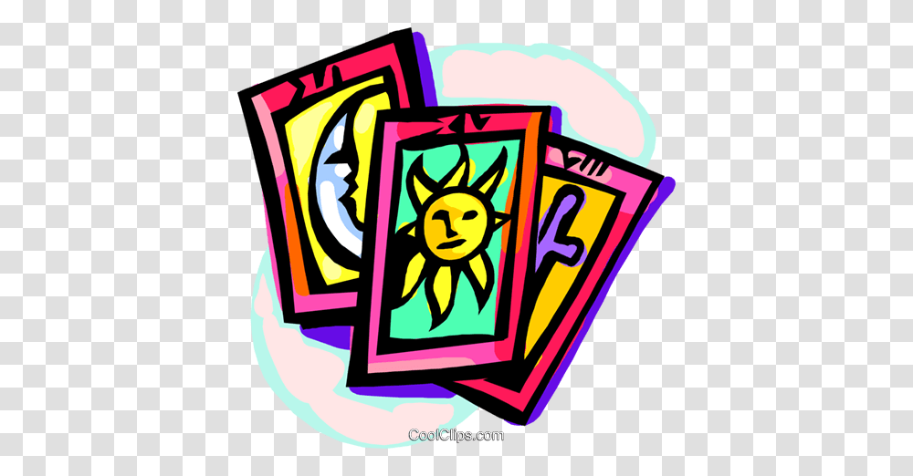 Tarot Cards Royalty Free Vector Clip Art Illustration, Doodle Transparent Png