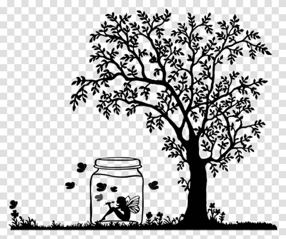 Tarro Rbol Dibujo Animacin Rbol Muchacha Girl Swinging On A Tree Drawing, Nature, Outdoors, Night, Moon Transparent Png