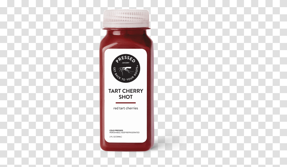 Tart Cherry Shot Pressed Juicery Wellness Shot, Ketchup, Food, Bottle Transparent Png