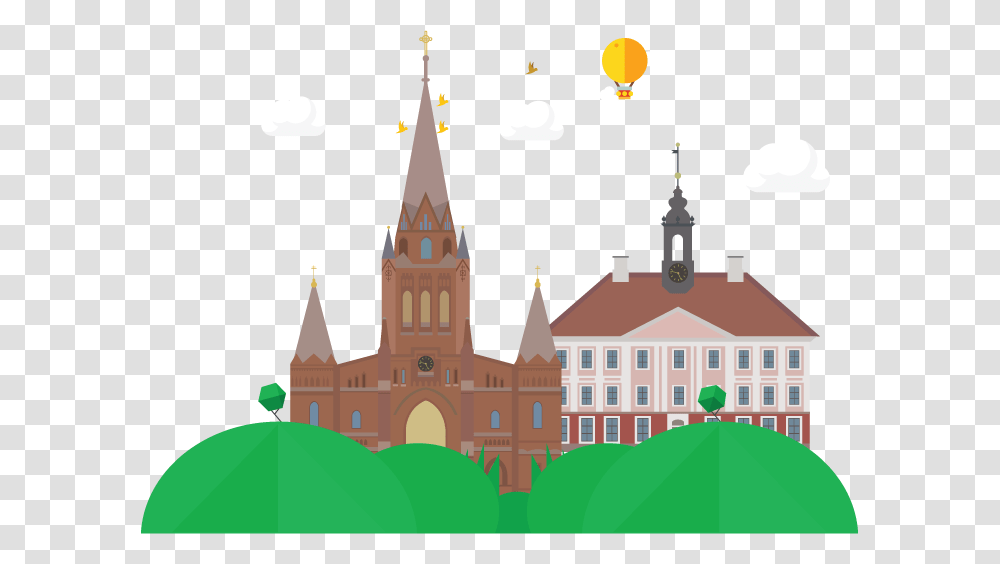 Tartu Town Hall, Architecture, Building, Spire, Tower Transparent Png