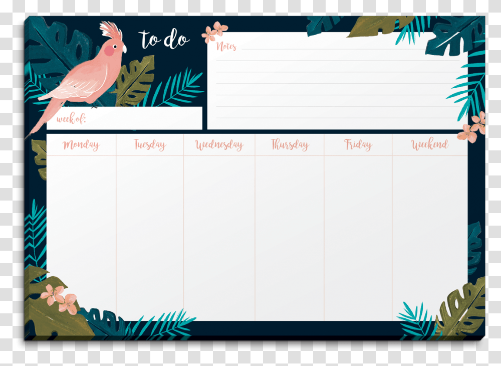 Task Notepad By Lady Jayne Ltd, Bird, Animal, Page Transparent Png