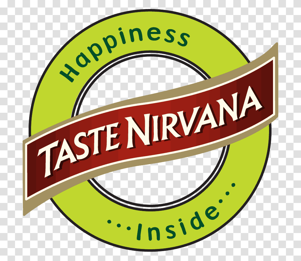 Taste Nirvana Logo Label, Sticker, Beverage, Paper Transparent Png