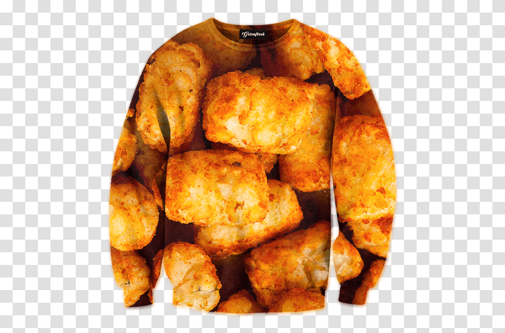 Tater Tot Hoodie, Food, Fried Chicken, Bread, Nuggets Transparent Png