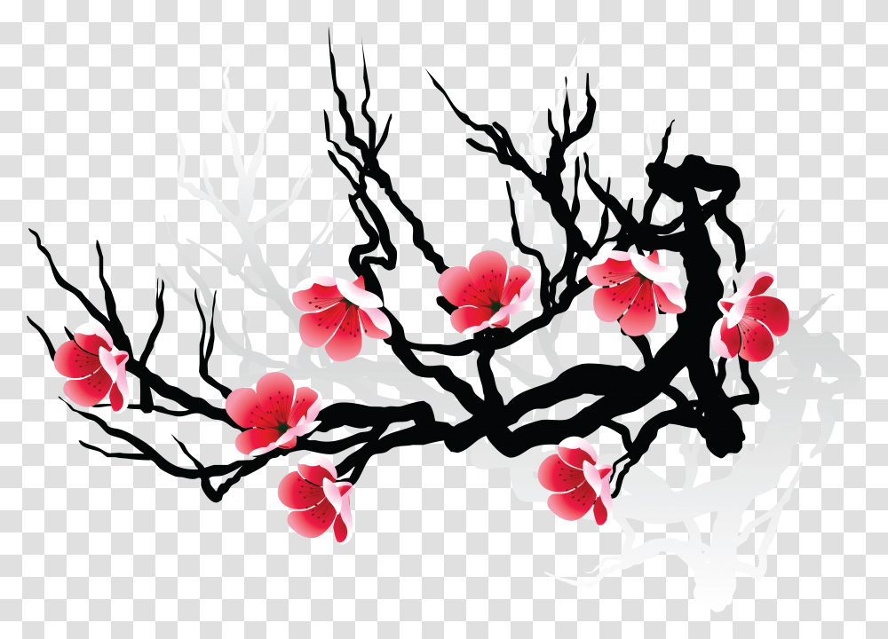 Tatoo Recherche Google Illustration Flowers Japanese Cherry Blossom Drawing, Plant, Graphics, Art, Floral Design Transparent Png