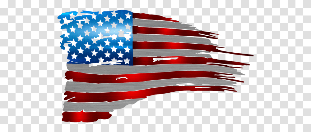 Tattered American Flag Metal Sign Transparent Png