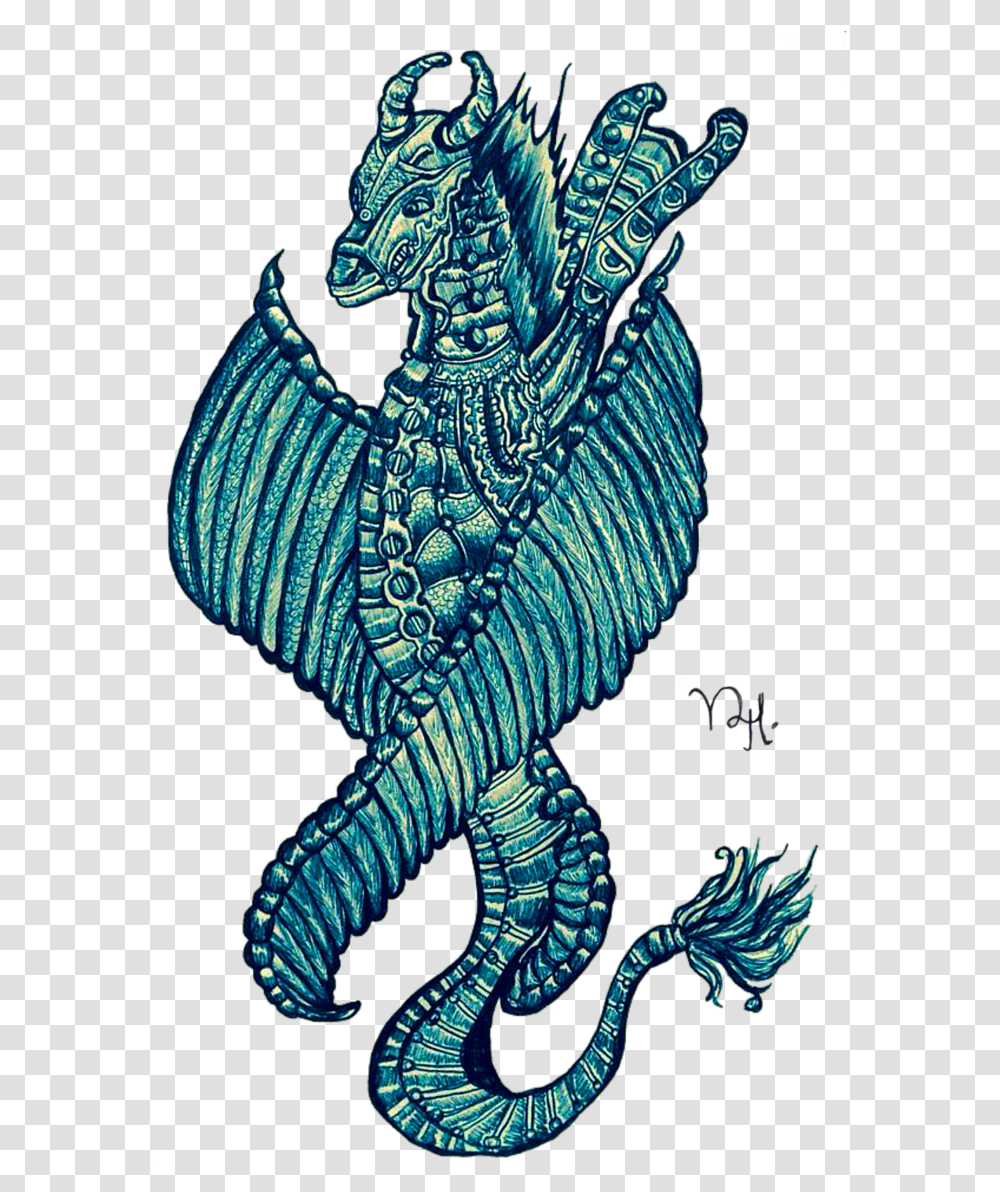 Tattoo Art Seahorse Pattern Aqua Illustration Graphics Illustration, Animal, Water, Reptile, Snake Transparent Png