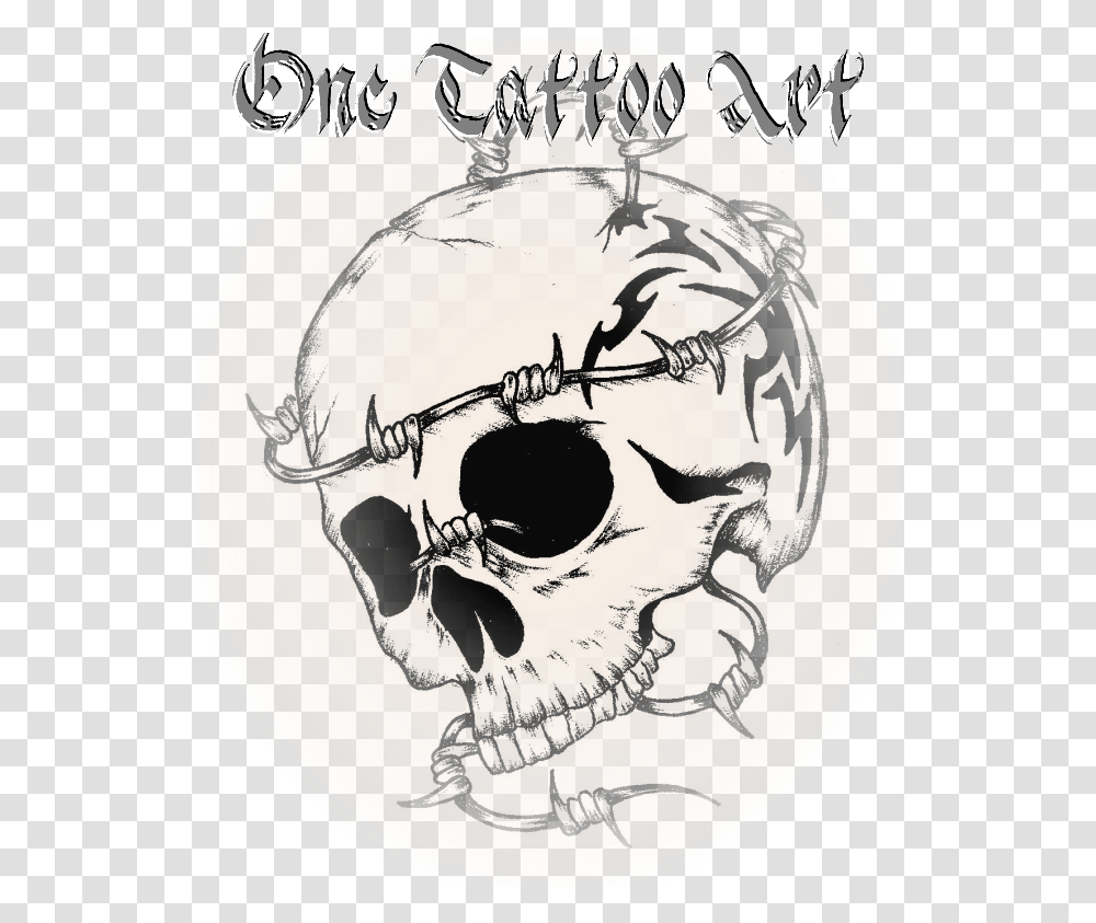 Tattoo Art Skull Artist Flash One Clipart Skull, Comics, Book, Manga, Pillow Transparent Png