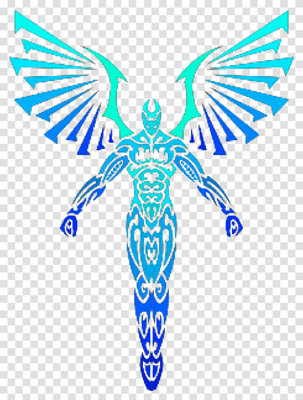 Tattoo Artist Polynesia Sleeve Tattoo Angel Guardian Angel Fallen Angel Tattoo, Emblem, Cross, Logo Transparent Png
