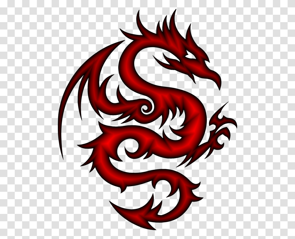Tattoo Chinese Dragon Tribe Flash, Rose, Flower, Plant, Blossom Transparent Png