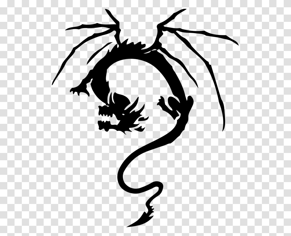 Tattoo Clip Art Chinese Dragon Sleeve Tattoo, Gray Transparent Png