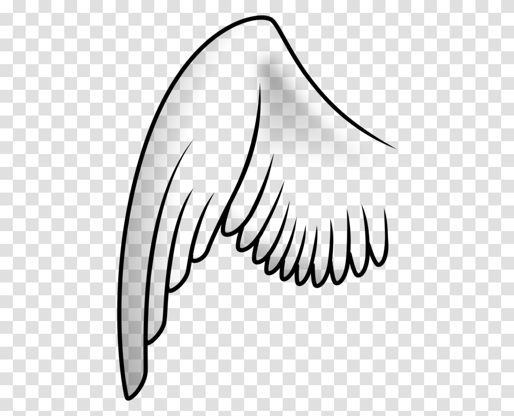 Tattoo Clip Art Download Angel Wing Drawing, Gray, World Of Warcraft Transparent Png