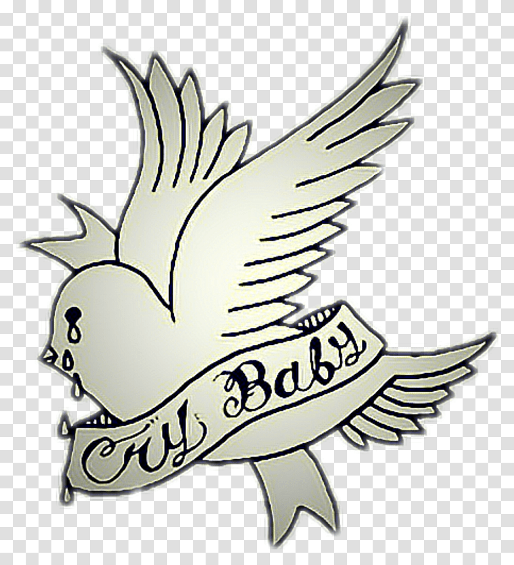Tattoo Crybaby Aesthetic Bird Lilpeep Crybaby Album Lil Peep, Symbol, Animal, Logo, Trademark Transparent Png