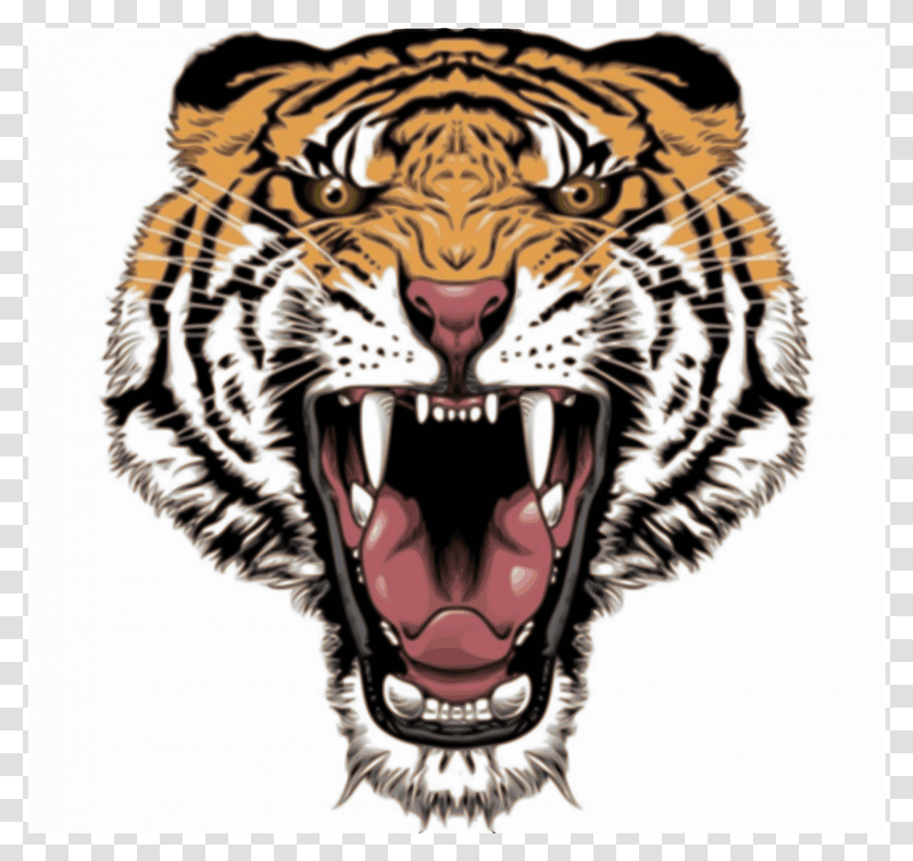 Tattoo Design Tiger Clip Arts Tiger Angry Face, Wildlife, Mammal, Animal, Teeth Transparent Png
