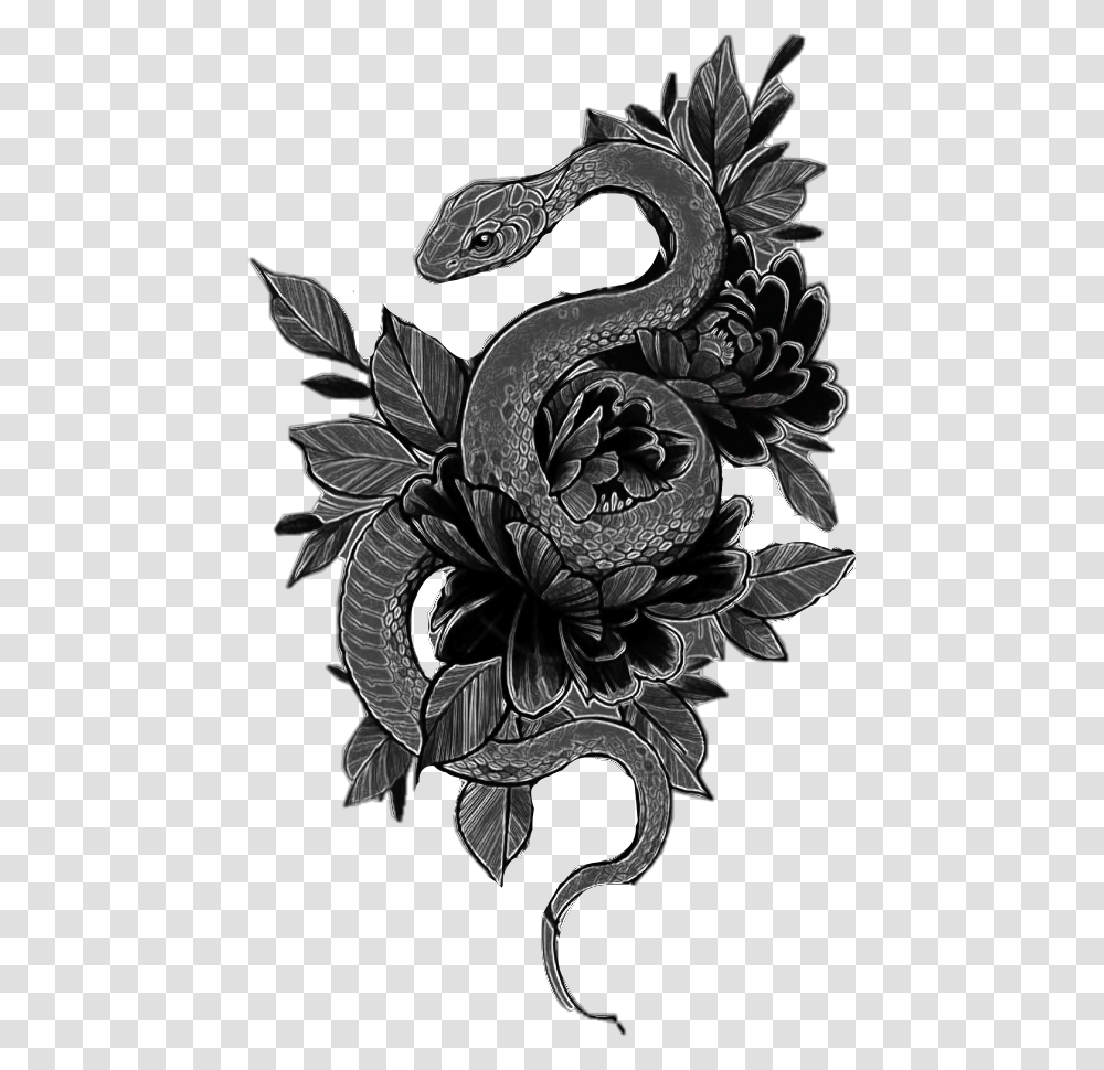 Tattoo Dvme Snake Snaketattoo Tattooart Tattoodesign Artificial Flower, Floral Design, Pattern, Plant Transparent Png