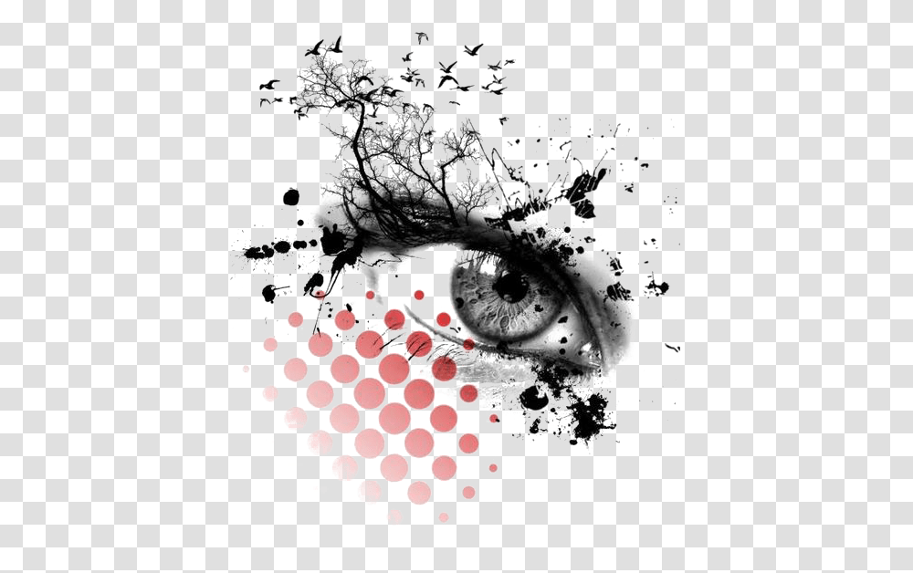 Tattoo Eye Artist Polka Idea Creative Trash Clipart Trash Polka Eye Tattoo, Face, Drawing, Pattern Transparent Png
