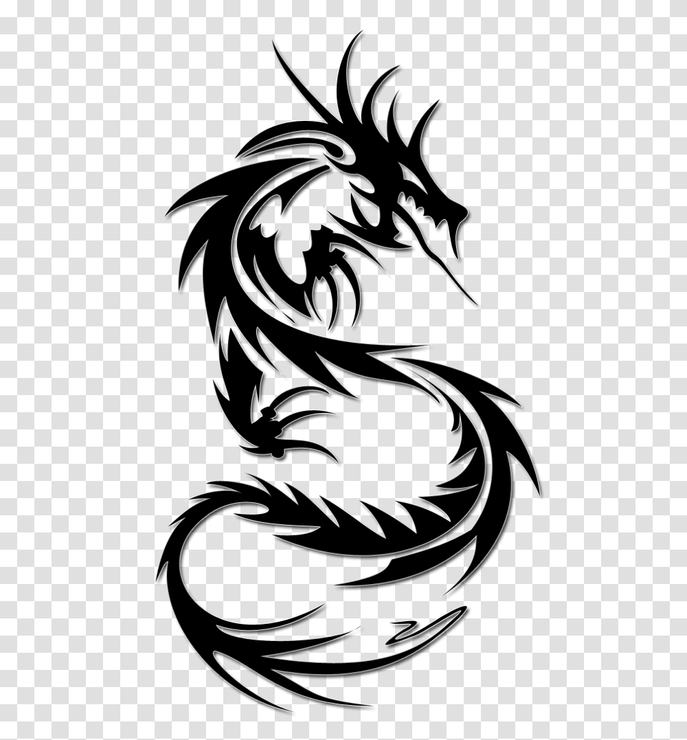 Tattoo Free Download, Dragon, Floral Design Transparent Png