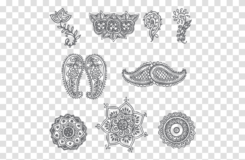 Tattoo Henna Drawing Mehndi Image High Quality Mehandi Designs On Paper Simple, Lace, Pattern, Rug, Paisley Transparent Png