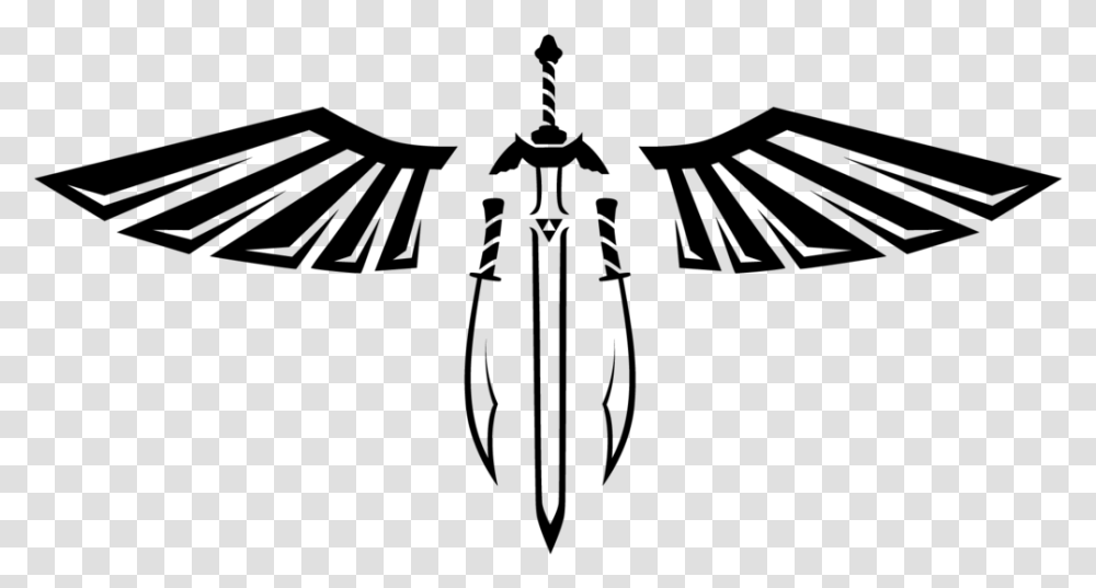 Tattoo Idea By Ruddy Sword With Wings, Gray, World Of Warcraft Transparent Png
