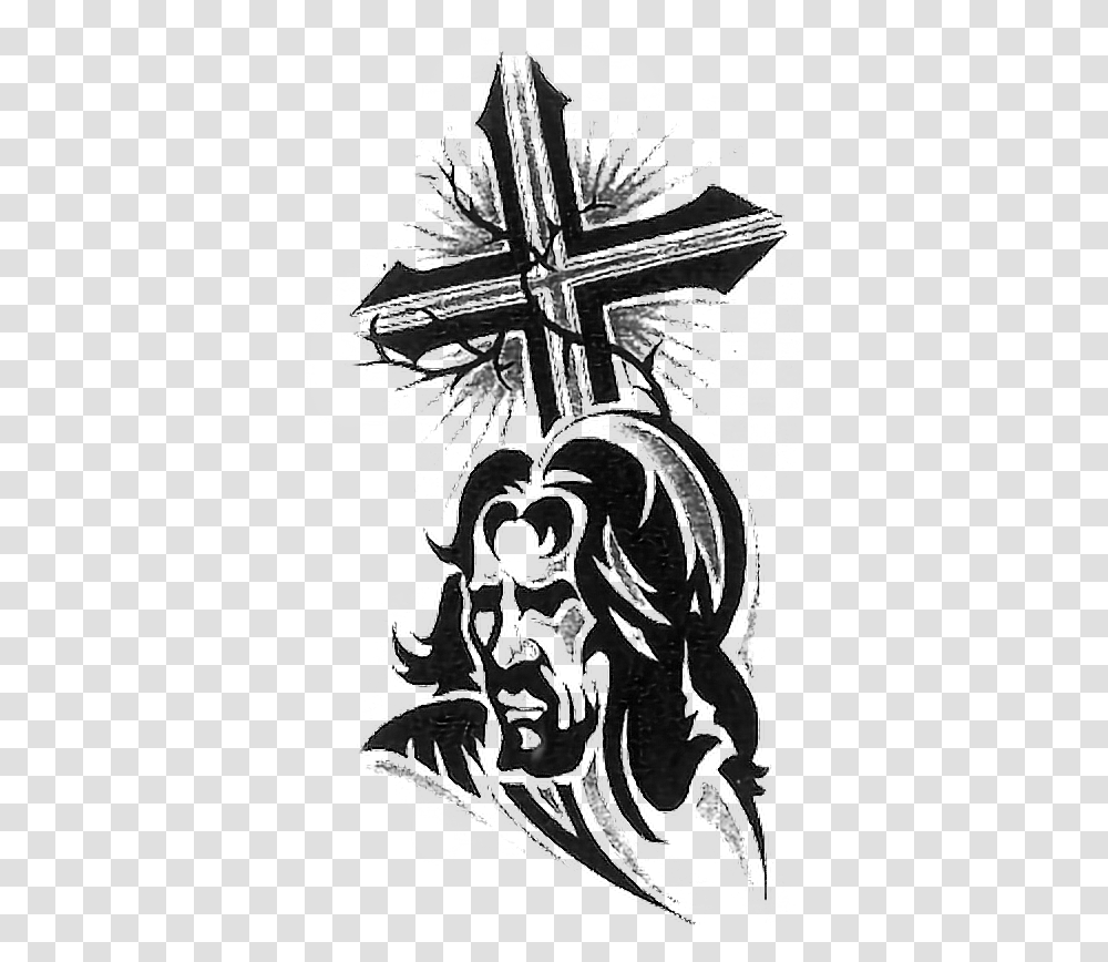 Tattoo Jesus Cross Crucifix, Person, Human Transparent Png