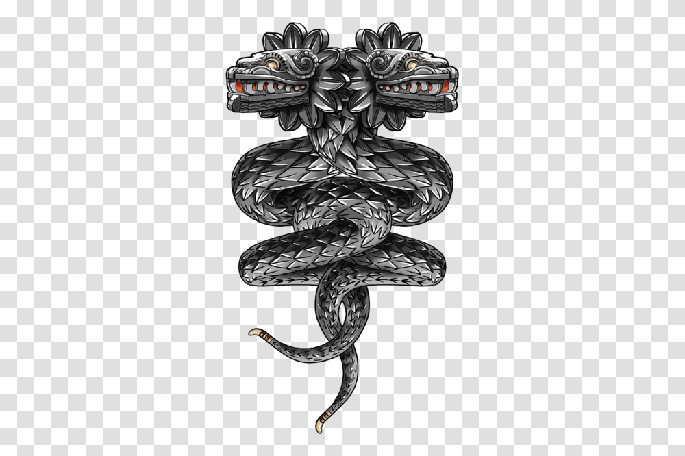 Tattoo Maya Quetzalcoatl Serpent Double Headed Civilization Dibujos De Quetzalcoatl Para Tatuar, Knot, Snake, Reptile, Animal Transparent Png