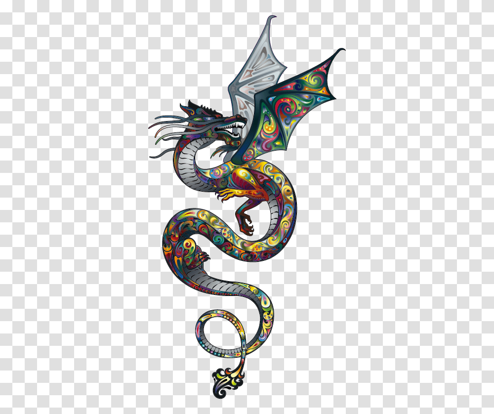 Tattoo School Old Sleeve Color Vector Chinese Dragon Tattoo Transparent Png