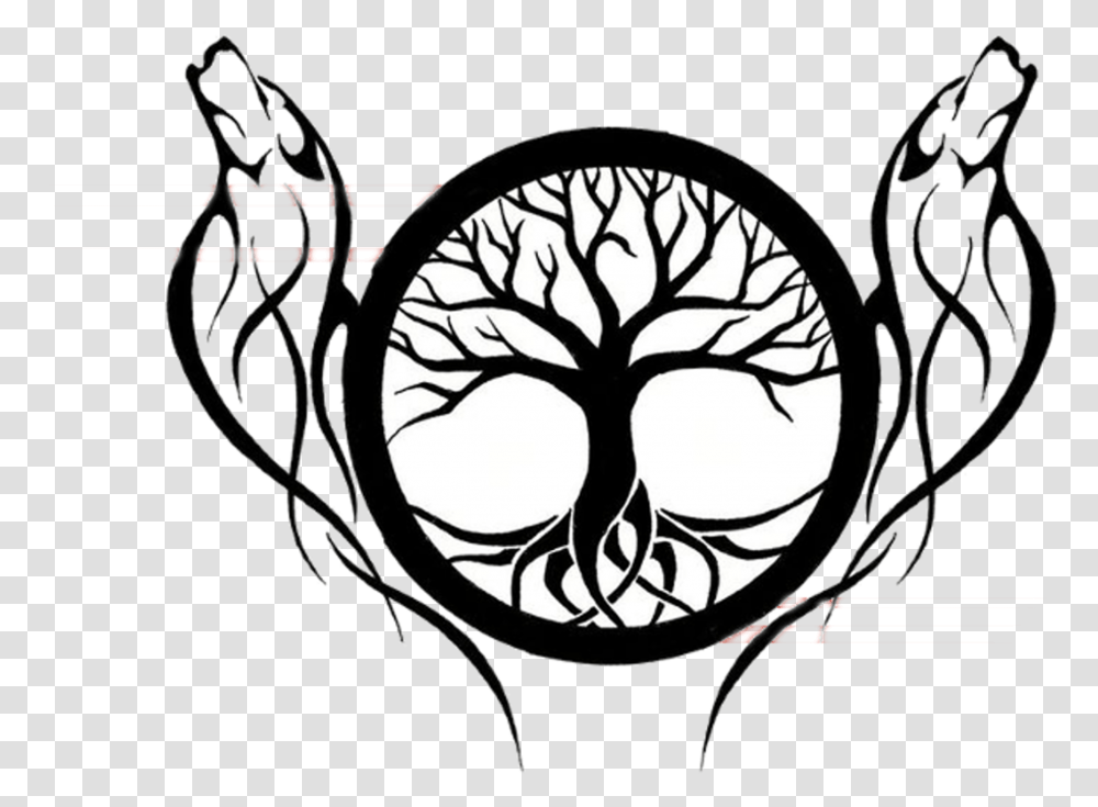 Tattoo Tree Of Life Drawing Idea, Label, Emblem Transparent Png