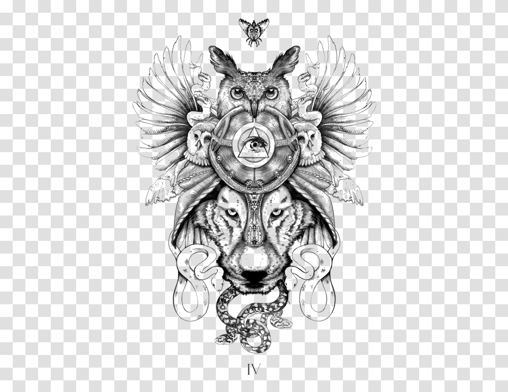 Tattoo Tribe Symbol Totem Tiger Animal Clipart, Cross, Emblem, Pattern, Ornament Transparent Png