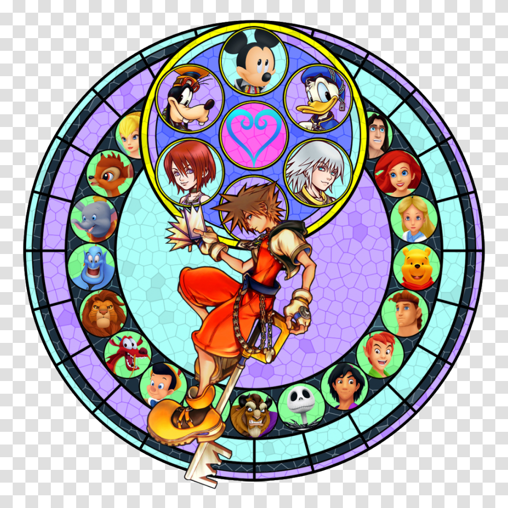 Tattoos Kingdom Hearts Kingdom Hearts, Stained Glass, Person, Human, Leisure Activities Transparent Png