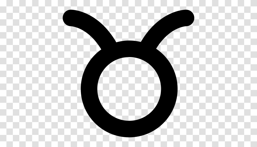 Taurus Astrological Sign Symbol Icon, Gray, World Of Warcraft Transparent Png