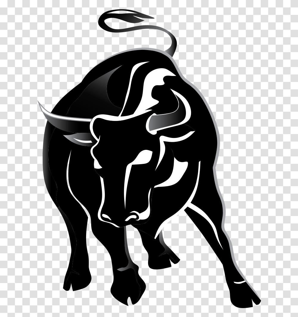 Taurus, Bull, Mammal, Animal, Stencil Transparent Png