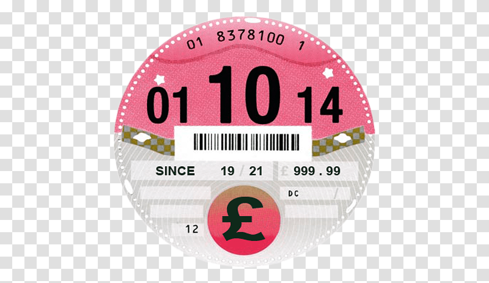 Tax Disc Paper Car Road Vehicle Licence Uk Car Tax Disc Vector, Label, Number Transparent Png