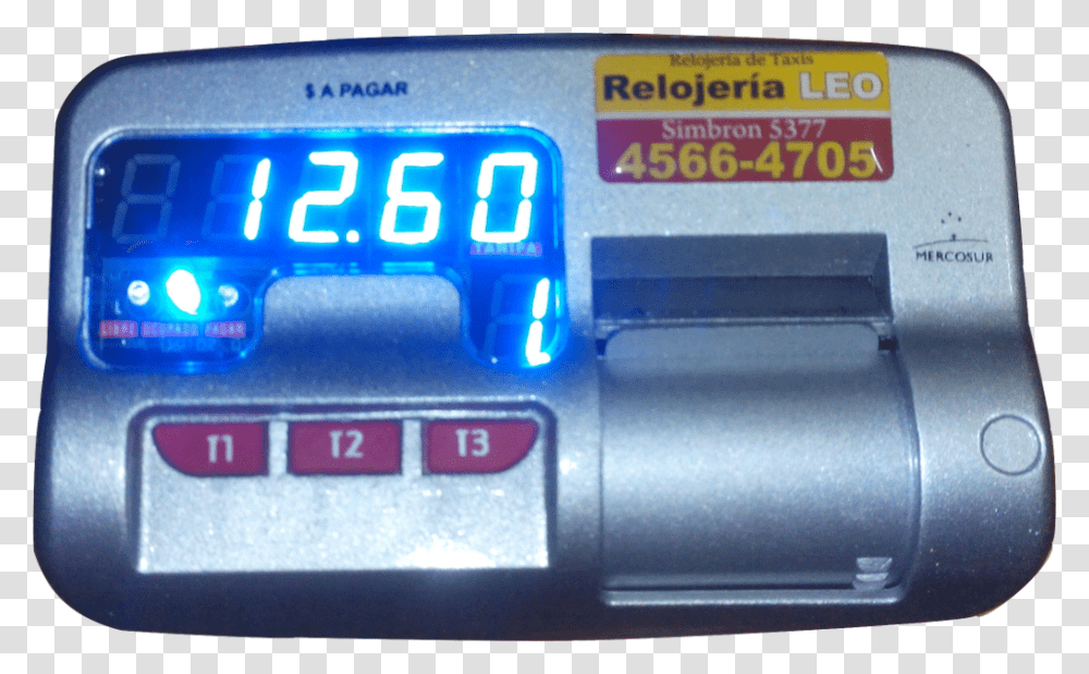 Taxi Arieltax Milenio Radio Clock, Machine, Digital Clock Transparent Png
