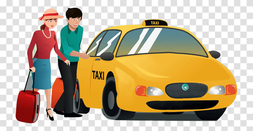 Taxi Cab Take A Taxi Clipart, Car, Vehicle, Transportation, Automobile Transparent Png