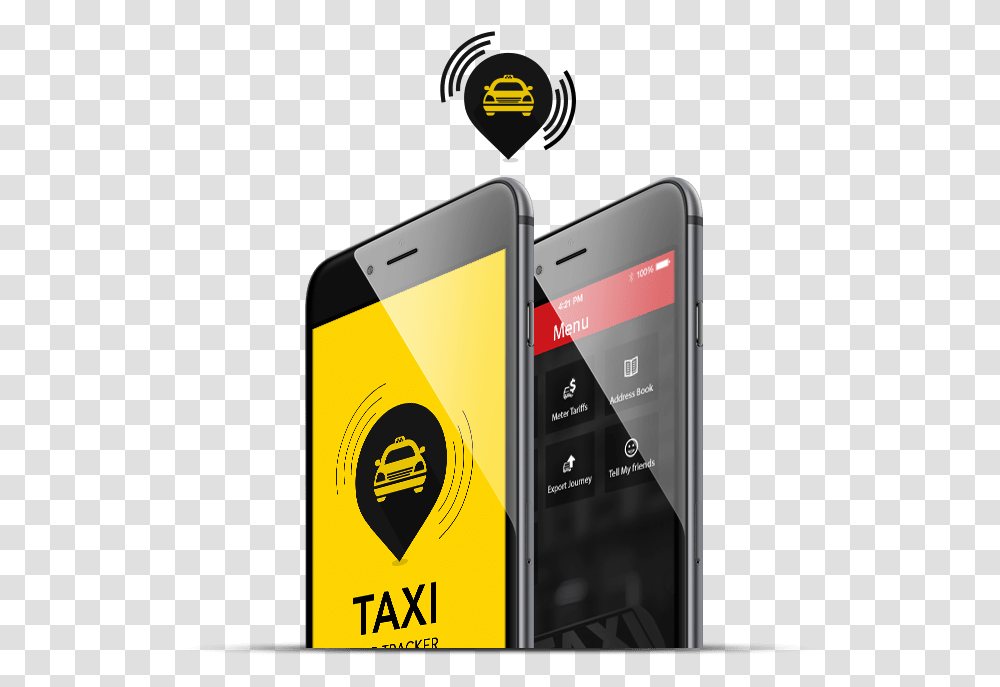 Taxi Cab Tracker Smartphone, Mobile Phone, Electronics, Cell Phone, Iphone Transparent Png