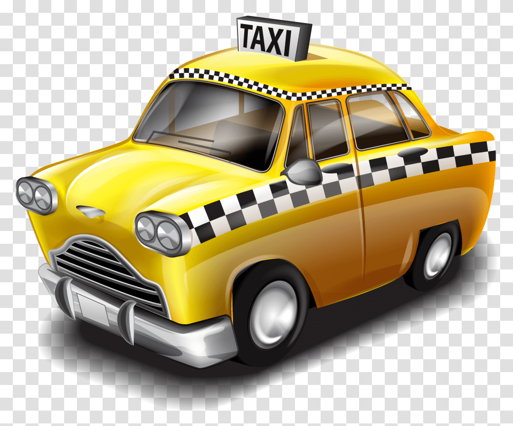 Taxi Images Cab Yellow New York Taxi Cartoon, Vehicle, Transportation Transparent Png