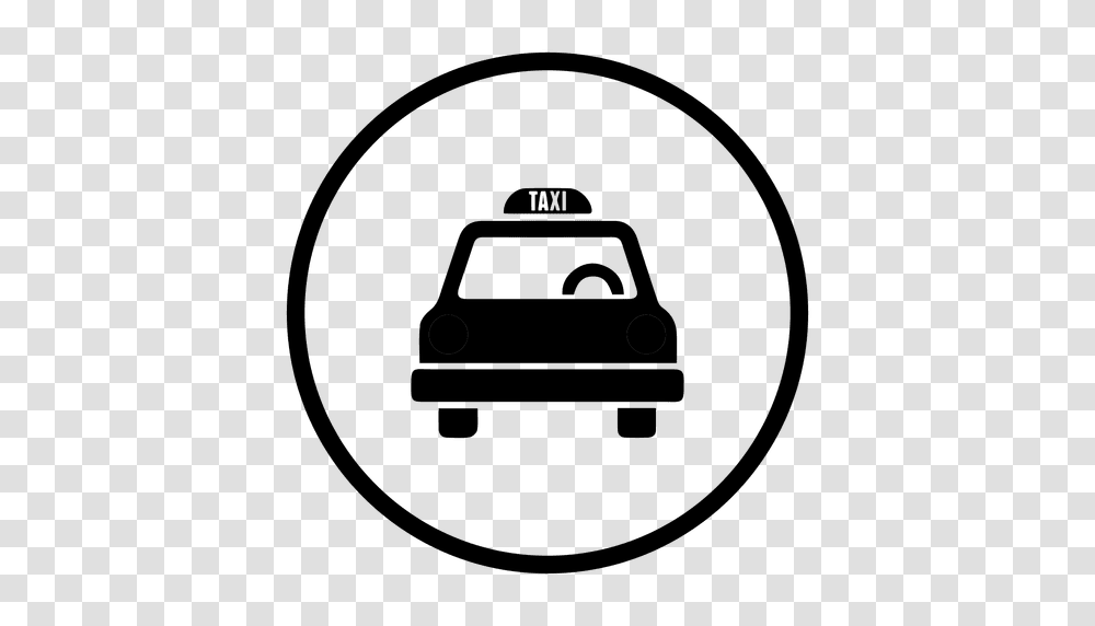 Taxi Travel Round Icon, Car, Vehicle, Transportation, Automobile Transparent Png