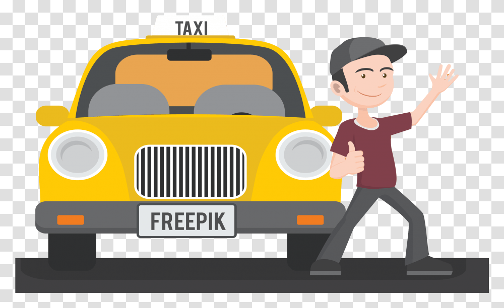 Taxi Uber Chauffeur And Taxi Driver Cartoon, Vehicle, Transportation, Automobile, Cab Transparent Png