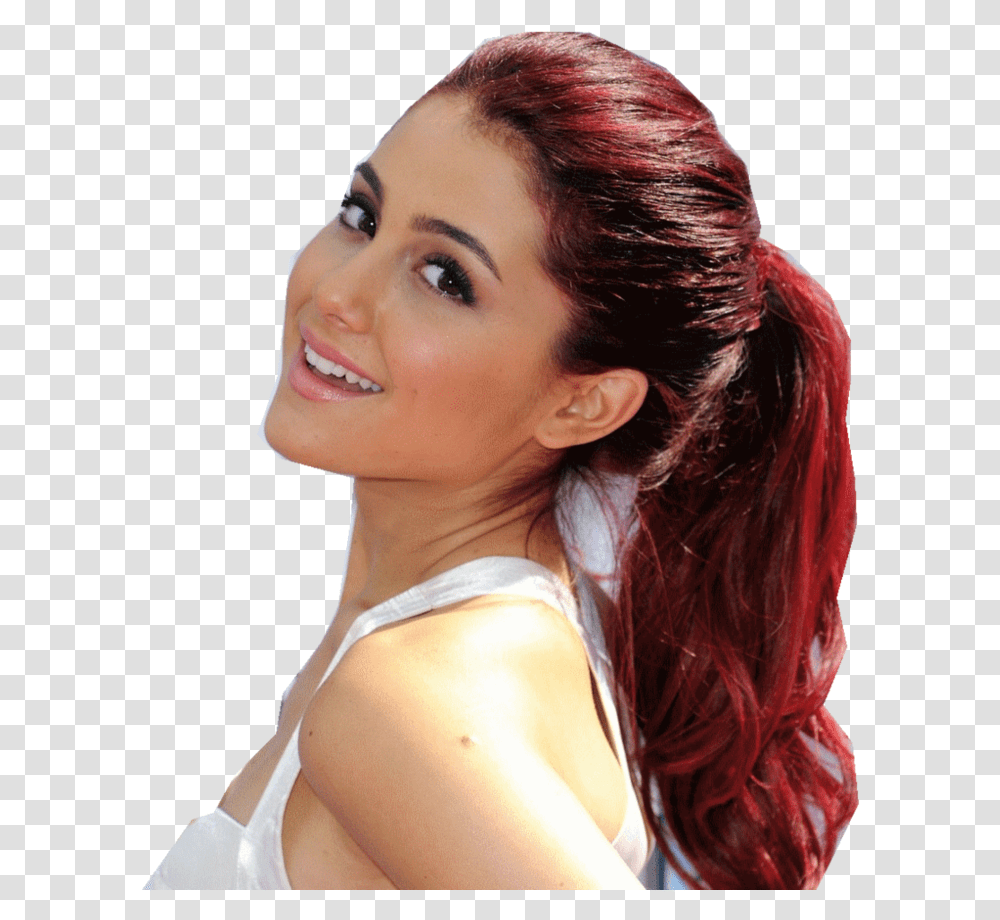 Taylor Swift Ariana Grande Red Hair, Person, Human, Ponytail Transparent Png