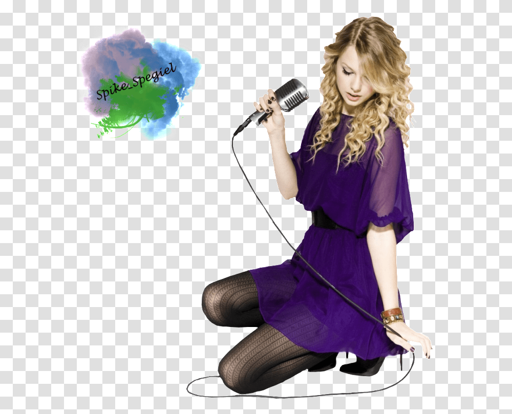 Taylor Swift Concert Add, Person, Microphone, Electrical Device Transparent Png