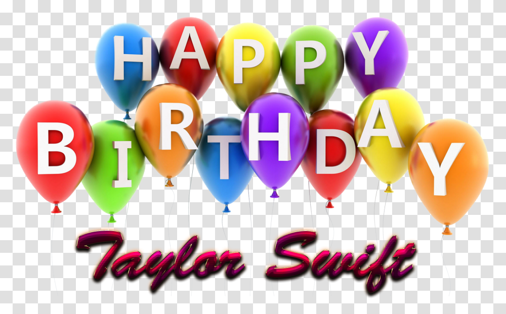 Taylor Swift Happy Birthday Balloons Name Transparent Png