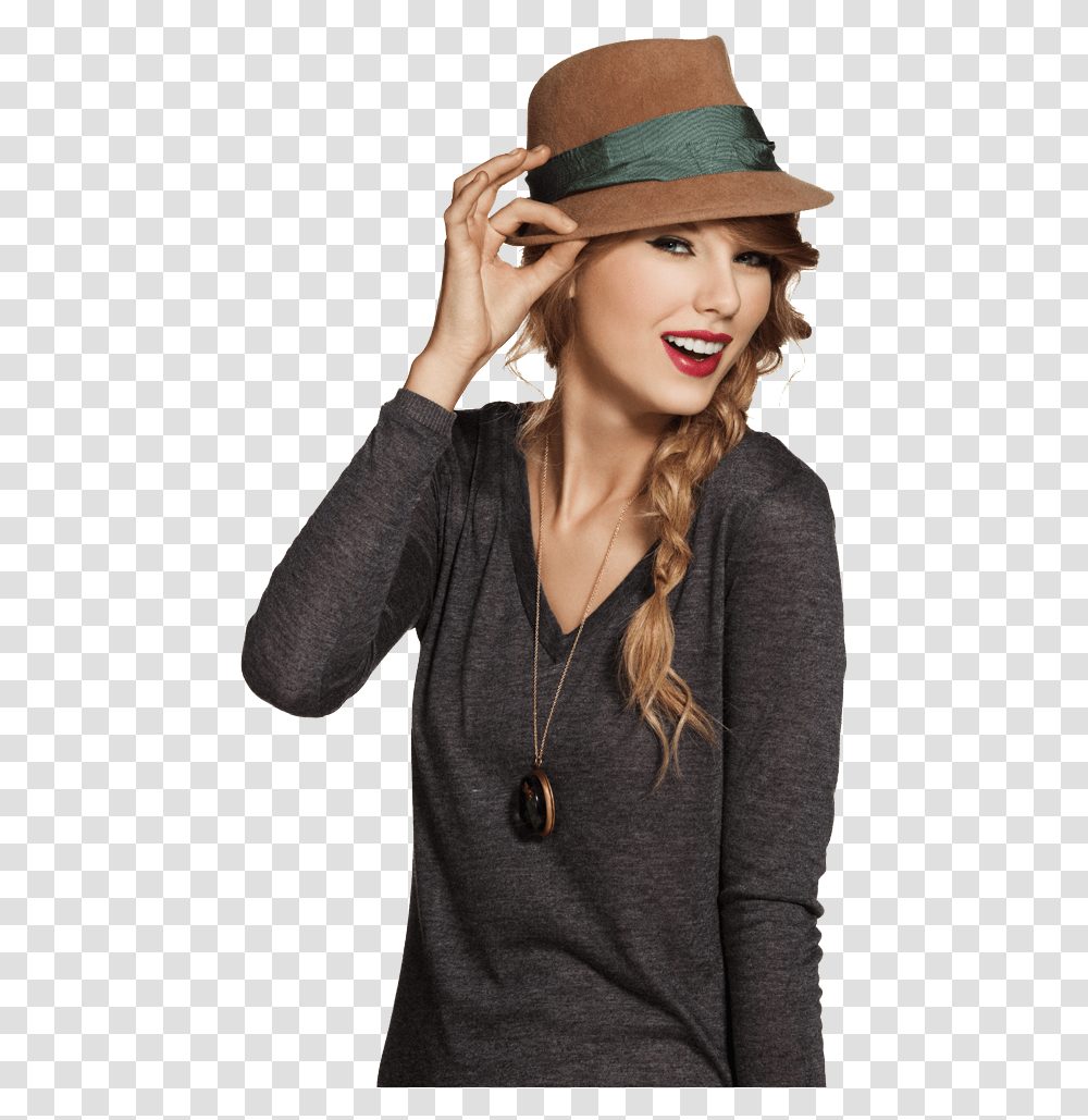Taylor Swift In Cap, Apparel, Person, Human Transparent Png