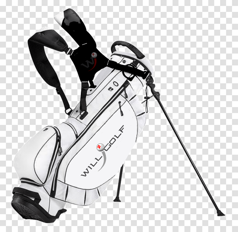 Taylormade Stand Bag White, Person, Human, Sport, Sports Transparent Png