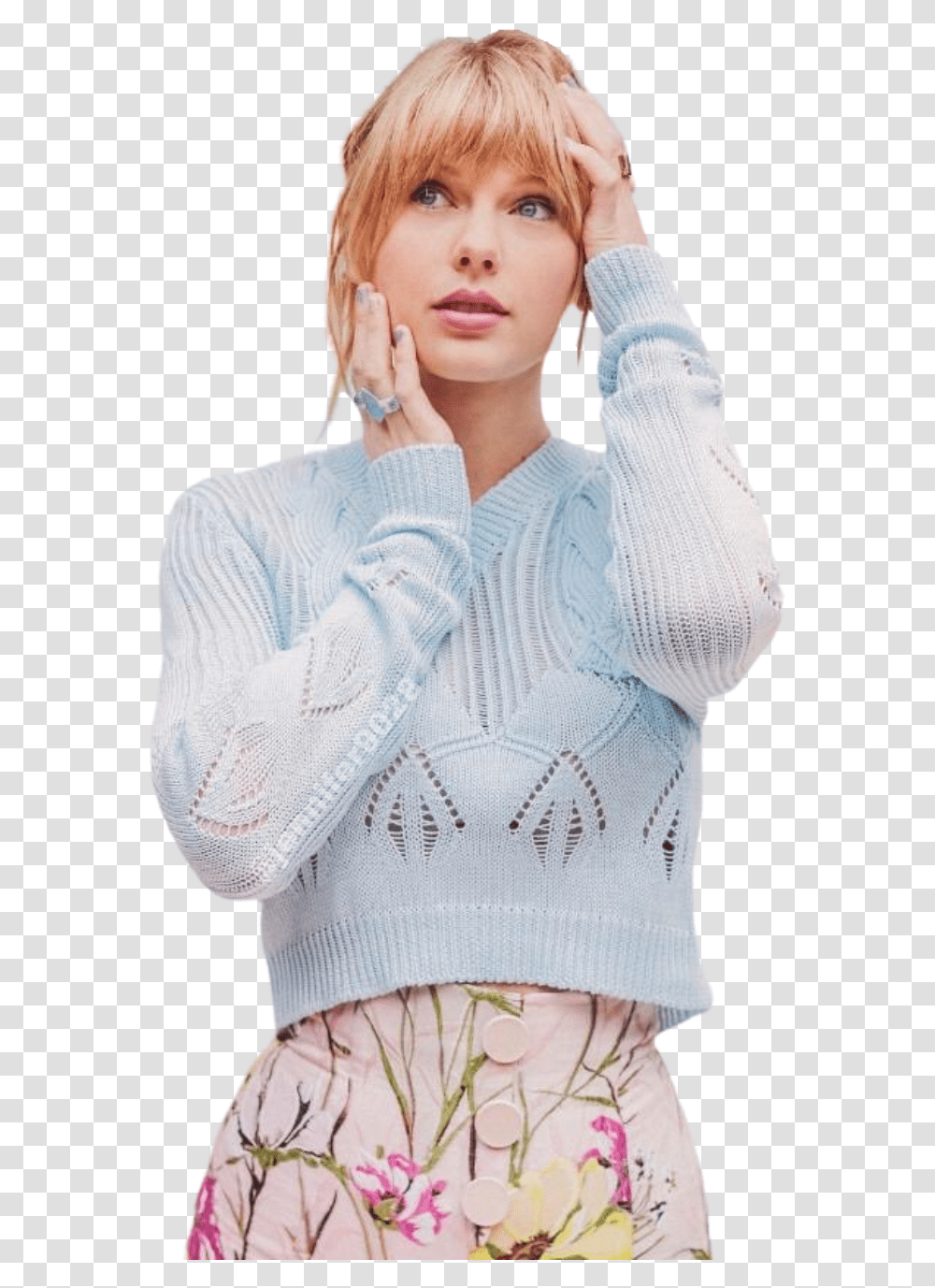 Taylorswift Taylor Swift Me Crop Edit Celebrity Taylor Swift Lover, Person, Sweater, Female Transparent Png