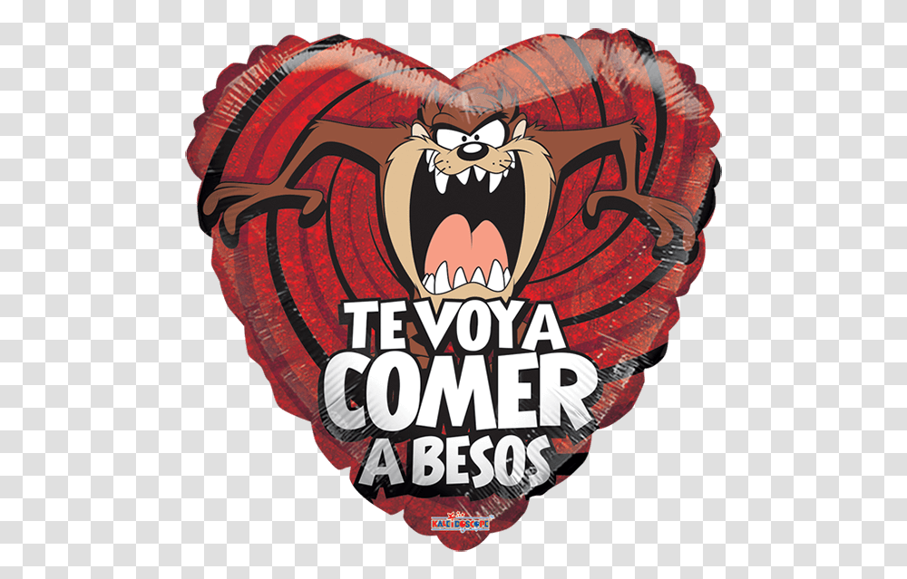 Taz Comer A Besos Taz, Label, Poster Transparent Png